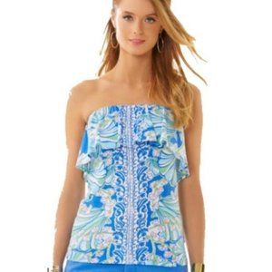 Lilly Pulitzer Wiley ruffle tube top Coasting